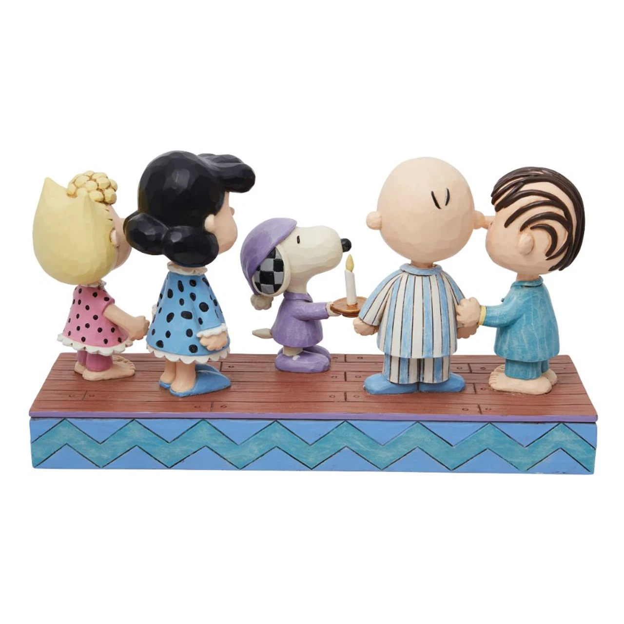 Jim Shore - Peanuts - Peanuts Gang In Christmas PJs Figurine - Image 3