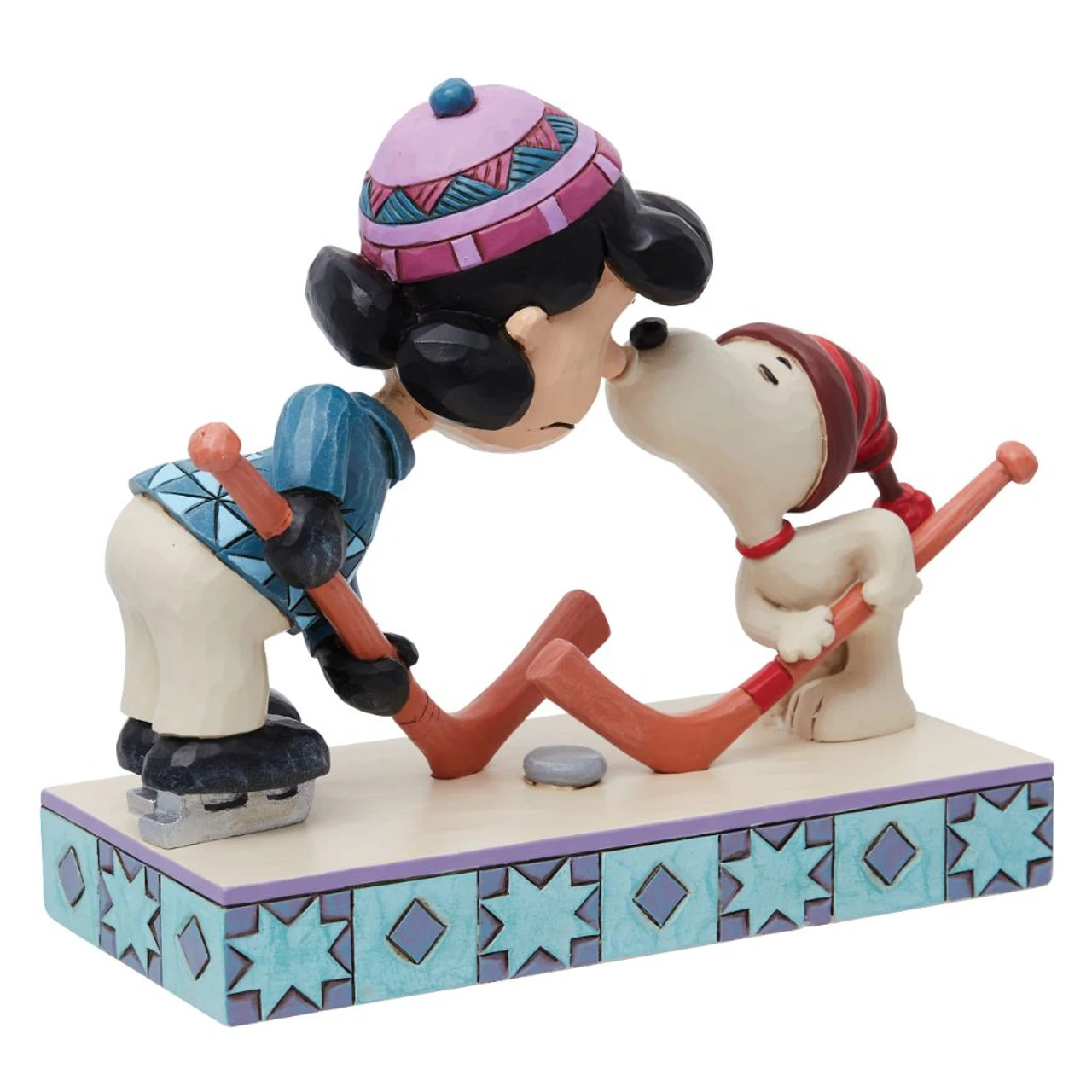 Jim Shore - Peanuts - Snoopy And Lucy Playing Hockey Figurine - Image 2