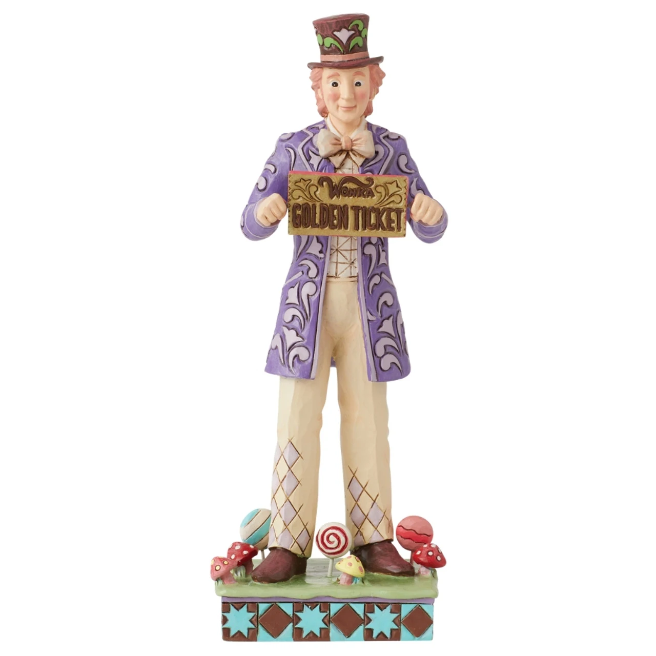 Jim Shore - Willy Wonka - Willy Wonka With Rotating Wonka Bar Figurine 5 Jim Shore - Willy Wonka - Willy Wonka With Rotating Wonka Bar Figurine - Image 3